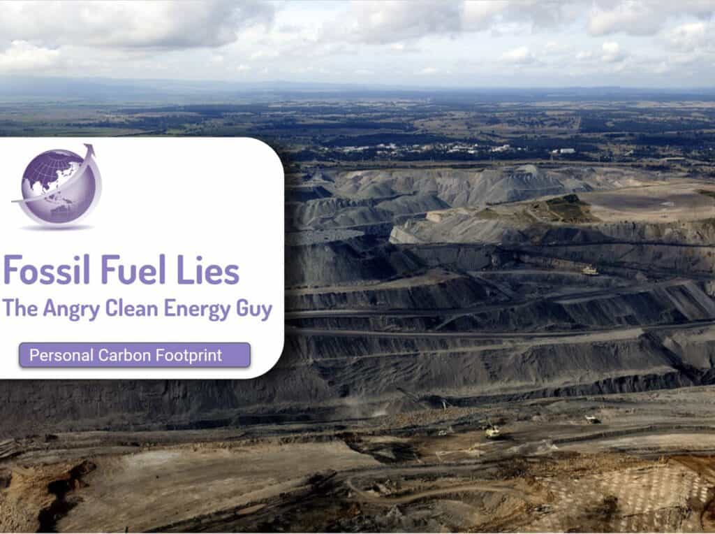 Fossil fuel company lies - personal carbon footprint