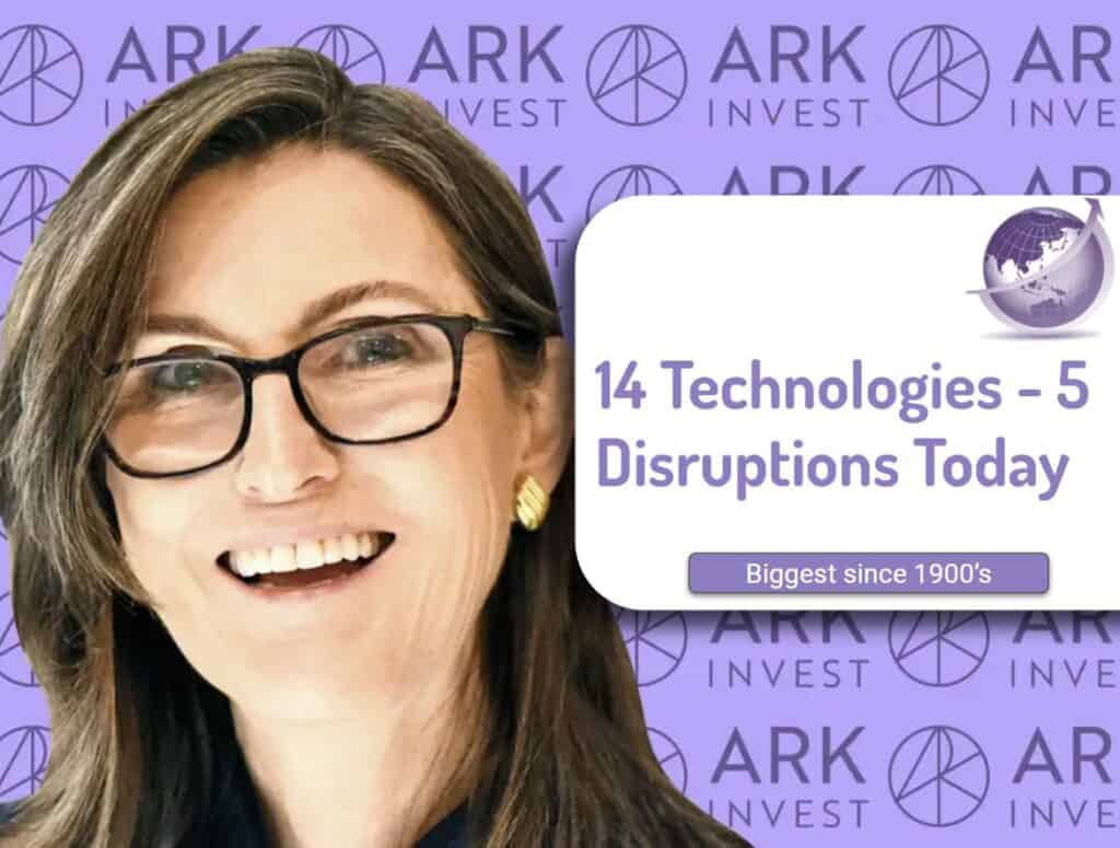 5 disruptions by cathie wood and 14 technologies